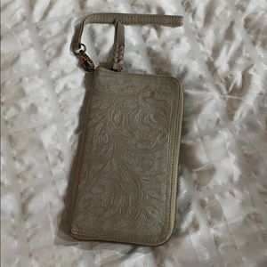 Leather wallet with phone holder